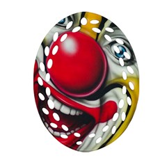 Clown Oval Filigree Ornament (two Sides) by Valentinaart