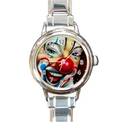 Clown Round Italian Charm Watch by Valentinaart