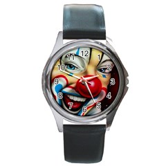 Clown Round Metal Watch by Valentinaart