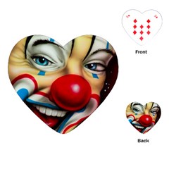 Clown Playing Cards (heart)  by Valentinaart