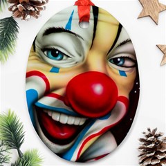 Clown Oval Ornament (two Sides) by Valentinaart