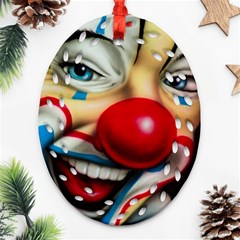 Clown Oval Filigree Ornament (two Sides) by Valentinaart