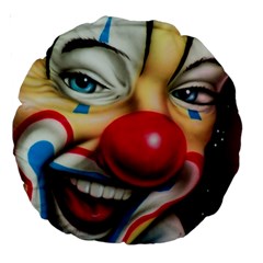 Clown Large 18  Premium Round Cushions by Valentinaart