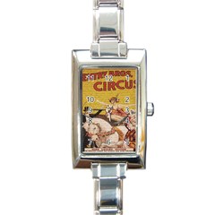 Vintage circus  Rectangle Italian Charm Watch