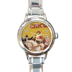 Vintage circus  Round Italian Charm Watch