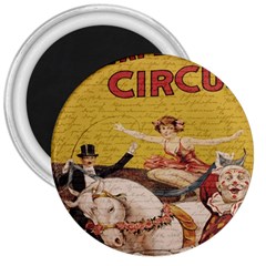 Vintage Circus  3  Magnets by Valentinaart