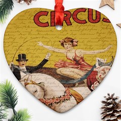 Vintage circus  Ornament (Heart)