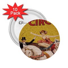 Vintage circus  2.25  Buttons (10 pack) 