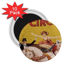 Vintage Circus  2 25  Magnets (10 Pack)  by Valentinaart