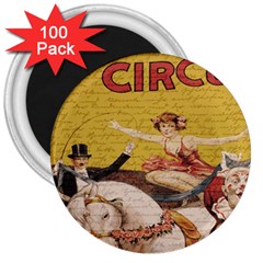 Vintage Circus  3  Magnets (100 Pack) by Valentinaart