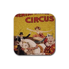 Vintage circus  Rubber Coaster (Square) 