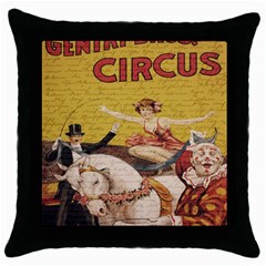 Vintage circus  Throw Pillow Case (Black)