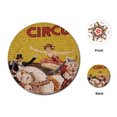 Vintage circus  Playing Cards (Round) 