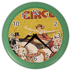 Vintage circus  Color Wall Clocks