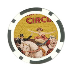 Vintage Circus  Poker Chip Card Guard by Valentinaart