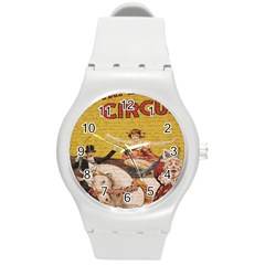 Vintage circus  Round Plastic Sport Watch (M)