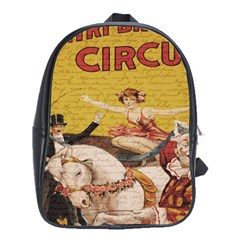 Vintage Circus  School Bags (xl)  by Valentinaart