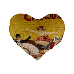 Vintage circus  Standard 16  Premium Heart Shape Cushions