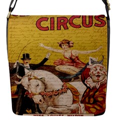 Vintage Circus  Flap Messenger Bag (s) by Valentinaart