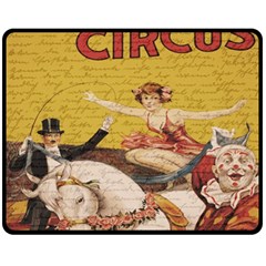 Vintage circus  Double Sided Fleece Blanket (Medium) 