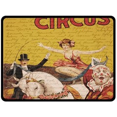 Vintage circus  Double Sided Fleece Blanket (Large) 