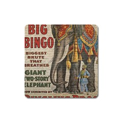 Vintage Circus  Square Magnet by Valentinaart