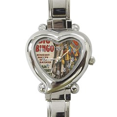 Vintage Circus  Heart Italian Charm Watch by Valentinaart