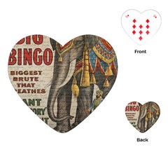 Vintage Circus  Playing Cards (heart)  by Valentinaart