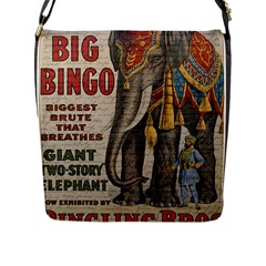 Vintage Circus  Flap Messenger Bag (l)  by Valentinaart