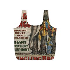 Vintage Circus  Full Print Recycle Bags (s)  by Valentinaart