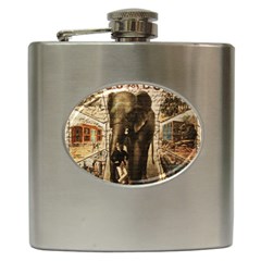 Vintage Circus  Hip Flask (6 Oz) by Valentinaart