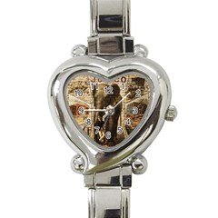 Vintage Circus  Heart Italian Charm Watch by Valentinaart