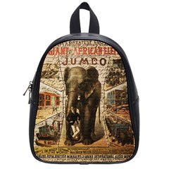 Vintage Circus  School Bags (small)  by Valentinaart