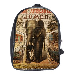 Vintage Circus  School Bags (xl)  by Valentinaart