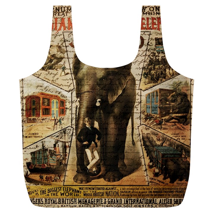 Vintage circus  Full Print Recycle Bags (L) 