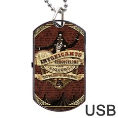 Vintage Circus  Dog Tag Usb Flash (two Sides) by Valentinaart