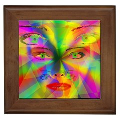 Rainbow Girl Framed Tiles by Valentinaart