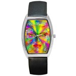 Rainbow girl Barrel Style Metal Watch Front