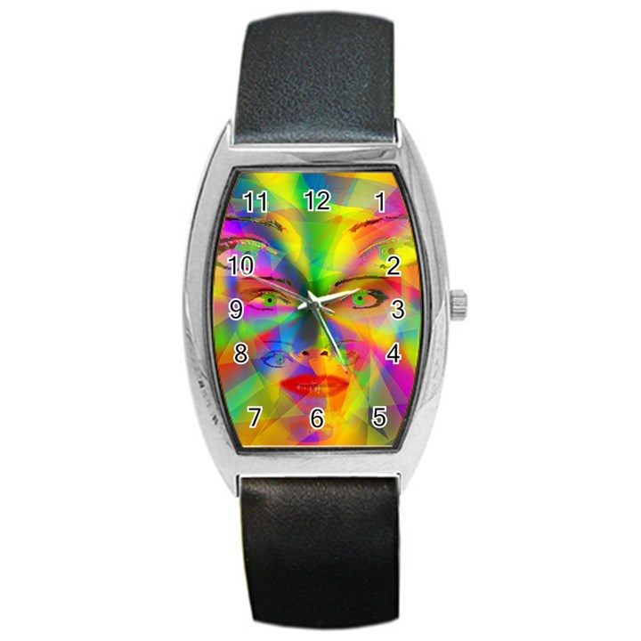 Rainbow girl Barrel Style Metal Watch