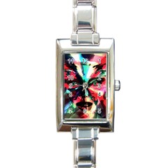 Abstract girl Rectangle Italian Charm Watch