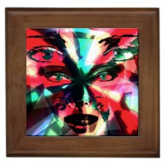 Abstract girl Framed Tiles