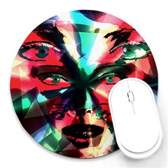 Abstract girl Round Mousepads