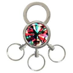 Abstract girl 3-Ring Key Chains