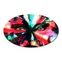 Abstract Girl Oval Magnet by Valentinaart