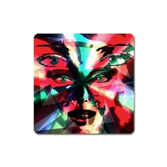 Abstract girl Square Magnet