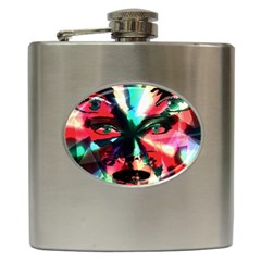 Abstract girl Hip Flask (6 oz)