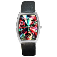 Abstract girl Barrel Style Metal Watch