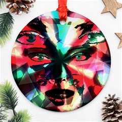 Abstract Girl Round Ornament (two Sides) by Valentinaart