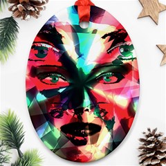 Abstract girl Oval Ornament (Two Sides)