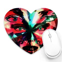 Abstract girl Heart Mousepads